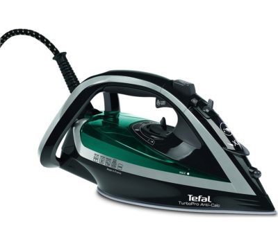 TEFAL Turbo Pro FV5640 Steam Iron - Black & Green TEFAL Turbo Pro FV5640 Steam Iron - Black & Green